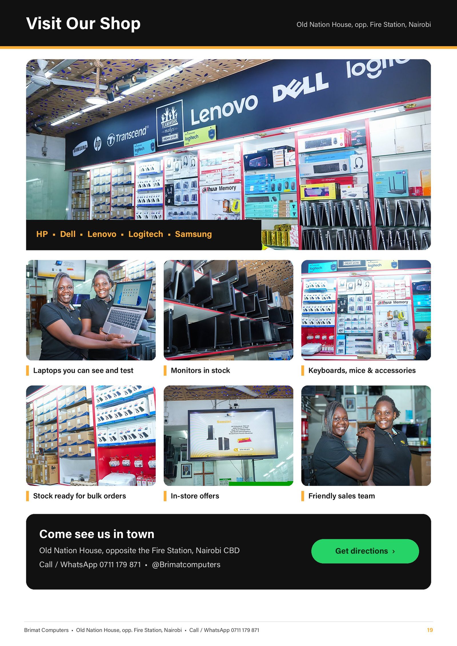 Visit our shop at Old Nation House: laptops, monitors, accessories and our sales team